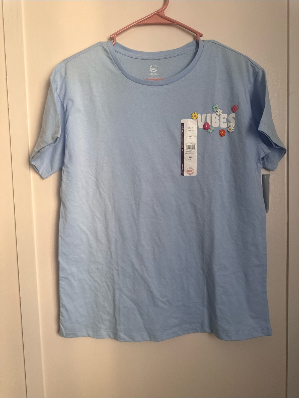 wonder nation Light Blue Vibes Floral Graphic Tee